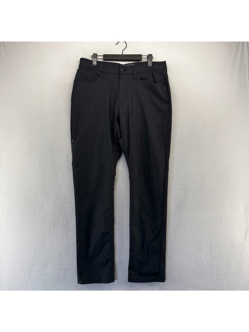 Duer Pants Men's 32x32 Black Nustretch Relaxed 5 Pocket Stretch Chino Khaki Golf